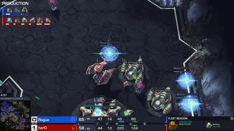 herO, 또 한 번 모선 러시: LowkoTV 중계 27:52