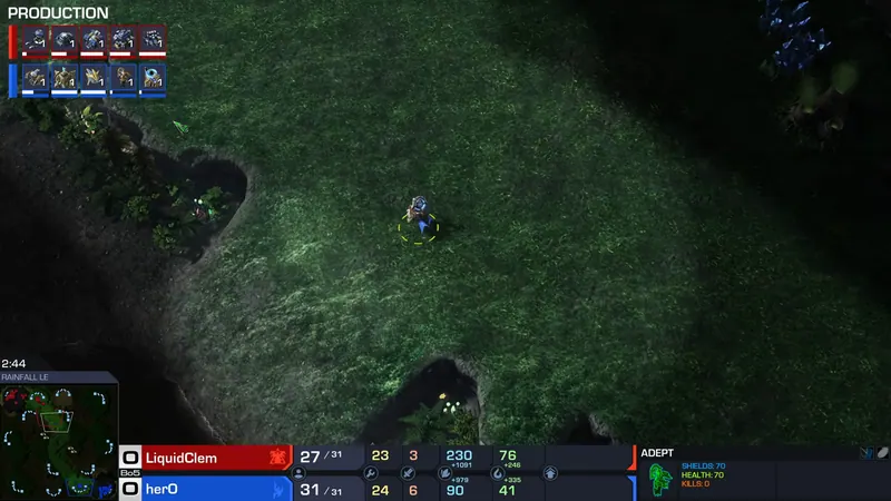 herO, 점멸 대신 우주관문 선택: LowkoTV 중계 43:01