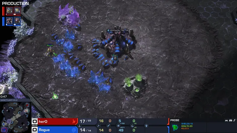 Rogue, 14 부화장 확보 위해 대군주 취소: LowkoTV 중계 0:47